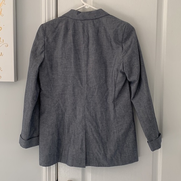 J Crew Blue Blazer Size 2 linen blend - Picture 9 of 13